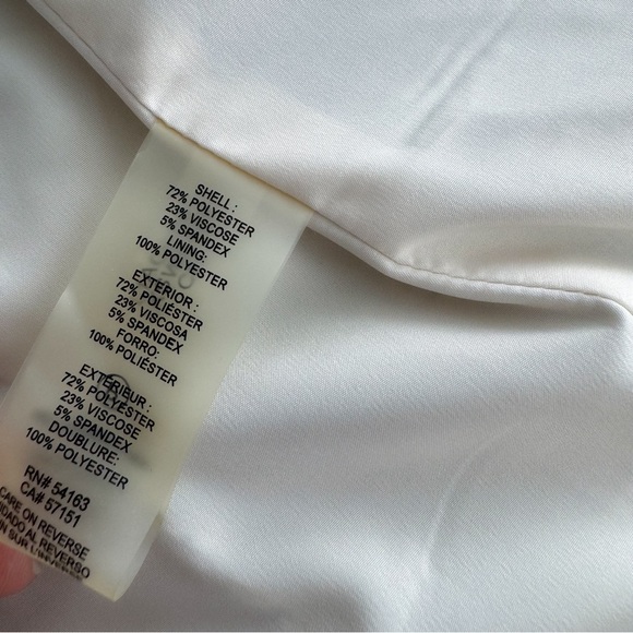 Karl Lagerfeld Double Breasted Notch Collar Blazer Checked Plaid Cream Button 12 - Picture 10 of 14